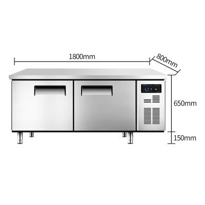 China Single-temperature 1.8m copper tube adjustable shelf hotel restaurant fridge freezer undercounter refrigerator for sale