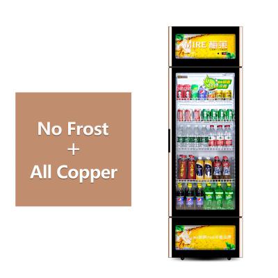 China 400L Single-temperature Single Glass Door Auto Defrost Fast Cooling Upright Beverage Display Refrigerator for sale