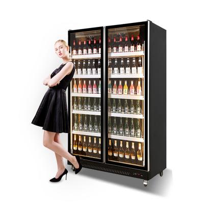 China Cooler Light 700L / 25 cu.ft Single-temperature LED Cooler Light Internal Double-Door Large-Capacity Beverage Auto-end Luxury Wine Fridge for sale