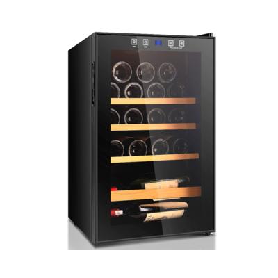 China Outdoor Luxury Black Color Stainless Steel Compressor Refrigeration Static Free Cooling Wine Refrigerator for sale