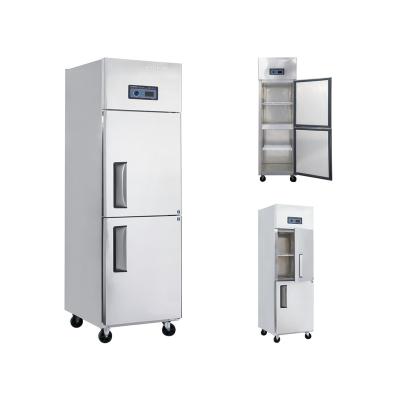 China Single-Temperature 2 Door Hot Selling Direct Cooling Stainless Steel Commercial Vertical / Upright Freezer for sale