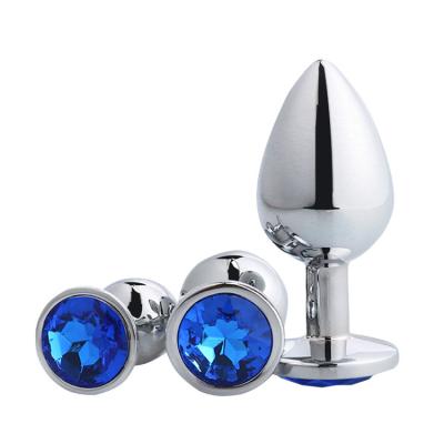 China Metal Butt Plug Metal Steel Butt Plug Anal Dilator Porcelain Tell Jewel Plug Anal Butt Plug Prostate Massager Sex Toys Adult for sale