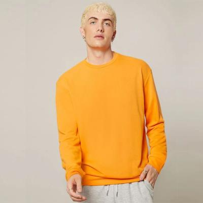 China Customization Service Eco-friendly Professional Men Plain Round Neck Pullover Casual Basic Solid Long Sleeve Pullover for sale