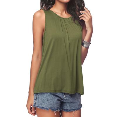 China Casual Fit Anti-pilling Backless Hole T-shirt Wholesale Loose Sleeveless T-shirt T-shirt For Women for sale