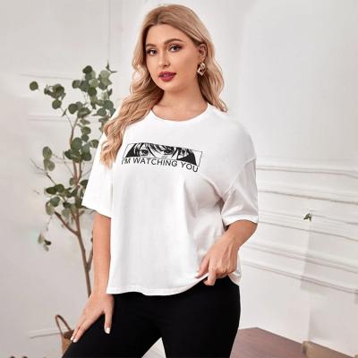 China Women's Breathable Print Special Price Oversized T-shirt Plus Basic Simple T-shirt for sale