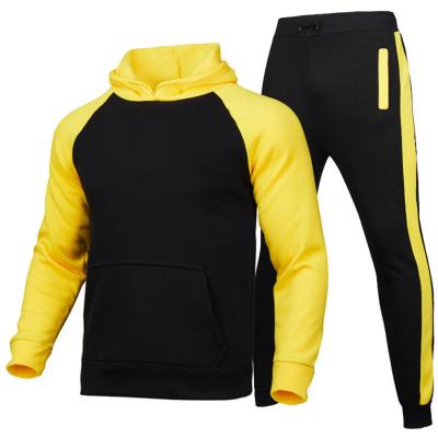 China Breathable Sports Front Pocket Customized Hooded Set Casual Hoodie Sweatshirts Long Sleeve Set High Quality for sale