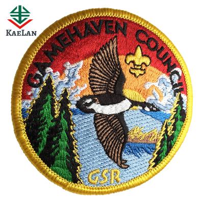 China Viable Round Colorful Design Embroidery Patch For Camp for sale