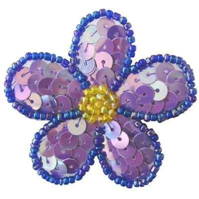 China 3D flower design custom factory price sequin patch for clothing for sale