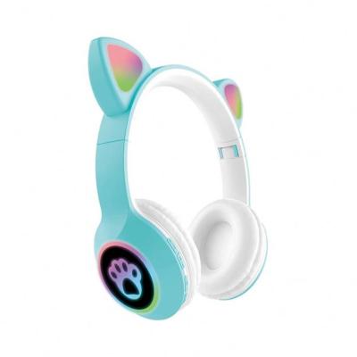 China Comfortable Wearing Gaming Headset RGB 6 Colors Led Lightweight Gamer Cat Ear Handsfree Gaming Headsets for sale