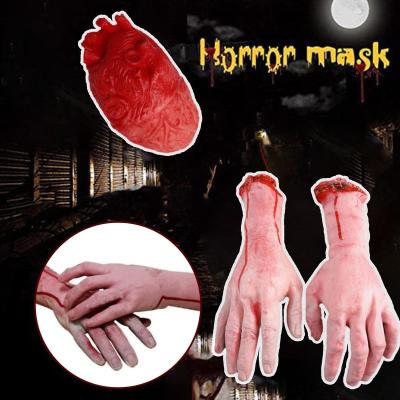 China PVC Horror Halloween Zombie Bloody Hand Haunted Toy Body Organs For Haunted House Party Supplies Party Decor Toy for sale