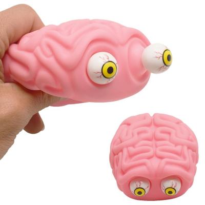 China PVC Eye Squishy Squeeze Eyeball Toy Stress Reliever Scary Anti Stress Wiggle Halloween Christmas Party Toy Emotion Release Tricky for sale