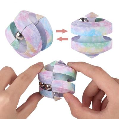 China Magic Puzzle Toy Rotating Infinity Cube Toys Spiner Bean Fidget Toy Fun Mind-Tickling Fingertip Cool Anti-Stress Child for Kids Gifts for sale