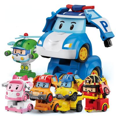 China Cartoon Anime Action Numbers Poli Roy Helly Transformation Robot Car Assembly Puzzle Toys For Kids Birthday Gifts Zxc1 for sale