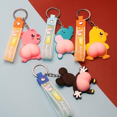 China Cute Funny Key Ring Student Schoolbag Pendant Bag Stuffed Animal Plush Doll Cartoon Style Key Chain Toy for sale