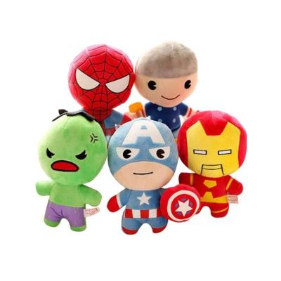 China Wholesale Cute Cotton Super Heroes Plush 4 Inches Toys Cartoon Mini Anime Spider Keychain Gifts for sale