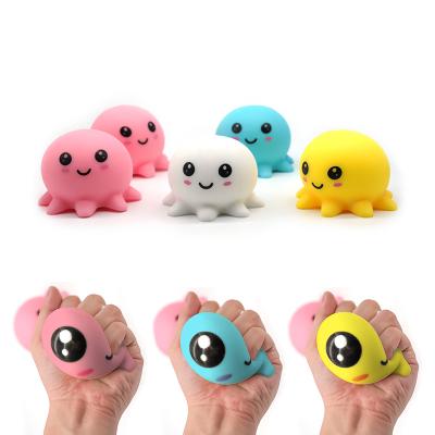 China Cool Hot Selling PU Octopus Squeeze Relief Toys Ball Octopus Squishy Toys Stress Balls for sale