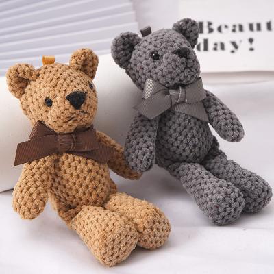 China 1pcs 15CM Plush Bear Stuffed Baby Dress Cute Key Dangling Dolls For Boy Girl Gifts Birthday Wedding Party Decor Plush Toys for sale