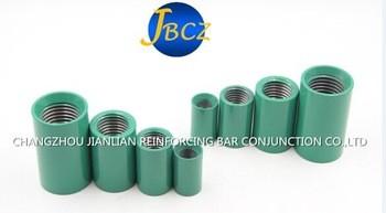 China JGJ107 Standard Epoxy Coated Rebar Couplers with Cusstomizable Colors for sale