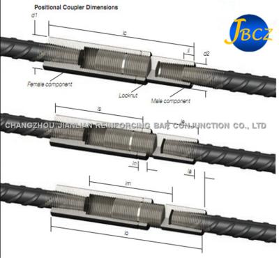 China High Accuracy Tapered Thread Positional Coupler Reinforcing Bar Splice Connectors for sale