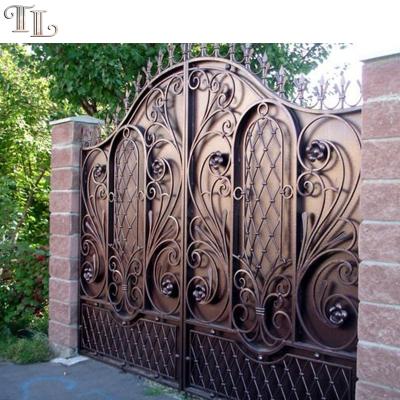 China Latest Designs Luxury Modern Driveway Gate Home Driveway Gate Wrought Iron Main Gates for sale