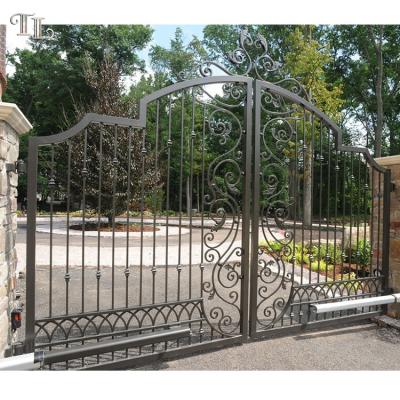 China High Quality Entry Gate Modern Wrought Iron Gate Design Metal Driveway Garden Gate for sale