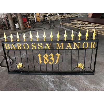 China Hamilton kennewick wrought iron fence lowes labor cost modern iron fence landscaping ideas for sale