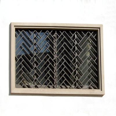 China Single iron fixed morden window grill design for sliding window for sale