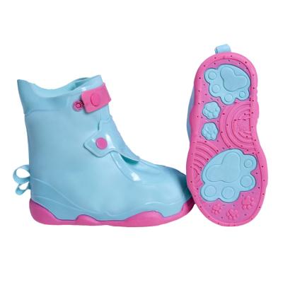 China Fashion Trend Girls Outdoor Wear-resistant Non-slip White Rain Shoe Waterproof Reusable Covers for sale