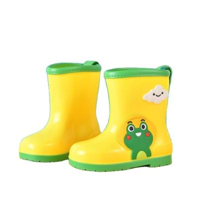 China Hot Selling Eco-friendly Fashion Trend Cardboard PVC Lightweight Rain Boots For Kids for sale