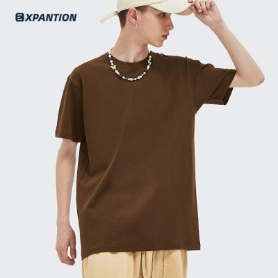 China Wholesale Anti-wrinkle EXP factory spring summer fashion vintage streetwear 245gsm o neck plain cotton t-shirt for sale