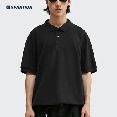 China Anti-wrinkle EXP summer fashion streetwear shorts 200gsm sleeve white eco friendly 100% cotton men polo shirts for sale