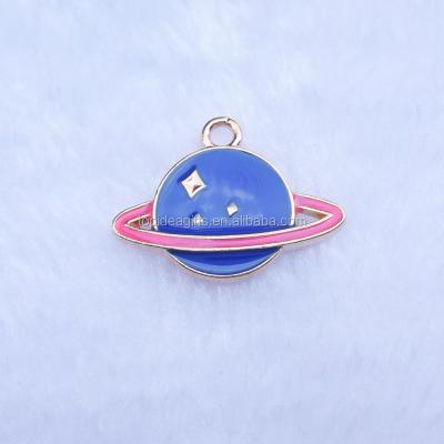 China FASHIONABLE Enamel Planet Astronaut Charm Zinc Alloy Pendants for sale