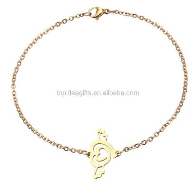 China Fashionable Custom Design 24K Gold Jewelry Charm Pendant With Engraved Logo For Adjustable Bracelets for sale