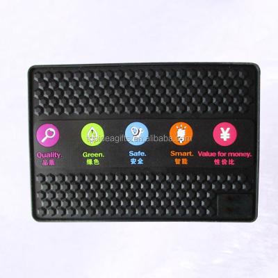 China Factory Viable Auto Parts Soft PVC Non Slip Phone Holders Mat With Embossed Colorful Logo Customized for sale