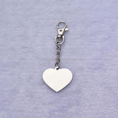 China Promotion Gifts Factory Sublimation Blank Heart Shape Metal Keychains And So On - Engrave Logo Heart Metal Keychains Mask Customized for sale