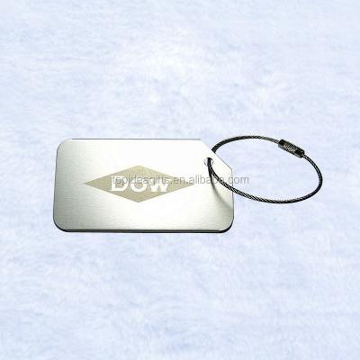 China Promotion Gifts Custom Engrave Logo Metal Stainless Steel Luggage Tags Brand Logo Design Metal Bag Tags 2018 for sale