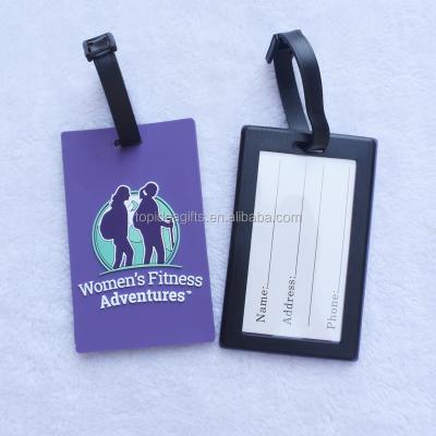 China Promotion Gifts Export Soft PVC 3D Luggage Tags With Enhanced Fitness Logo For Promotional for sale