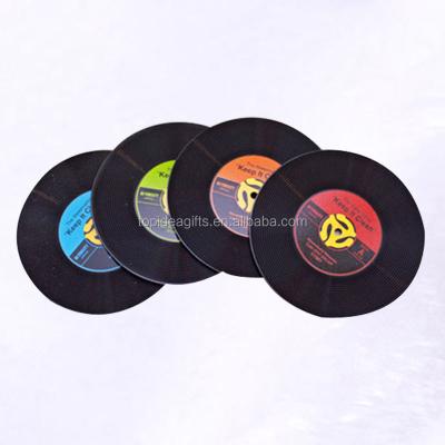 China Sustainable Factory PVC Soft Cd Coaster With Printed Logo For Customized Promotional for sale