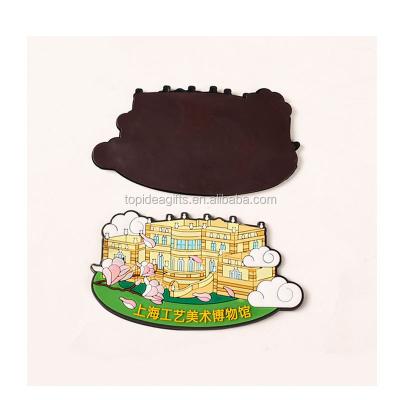 China Flexible 3D Shanghai Museum Creative Shape Waterproof PVC Fridge Magnet For Sale for sale