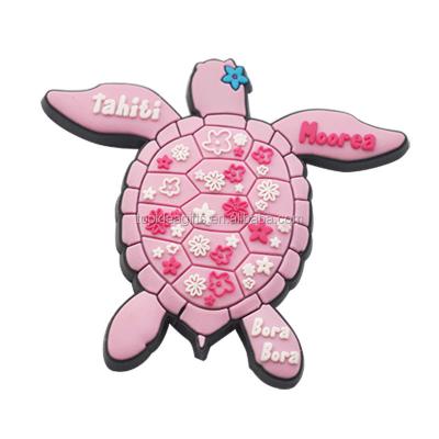 China Custom Flexible 3d Sea Turtle PVC Silicone Fridge Magnet For Promotional Beach for sale