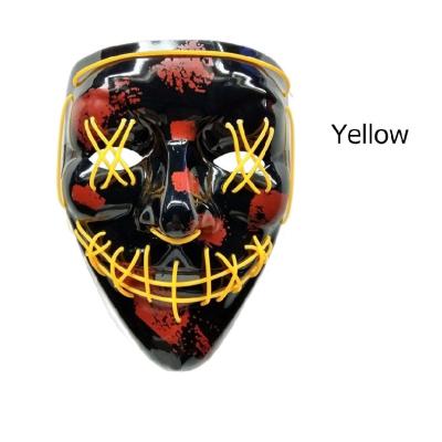 China Theme Park Halloween Cosplay Costume Led Mask Halloween Party Light Up Masks Led Cold Light Mask for sale