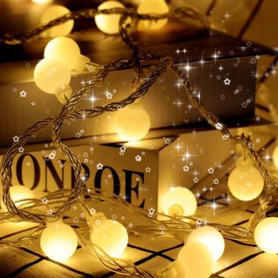 China Battery Box String Light Color Ball Electric Garland Christmas Tree Party Wedding New Year Decoration Waterproof Led String Lights for sale