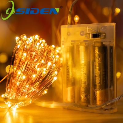 China Fairy String Light 10m 100led 3aa Battery Waterproof Copper Wire Box String Light For Wedding Christmas Party Festival Room Decoration for sale