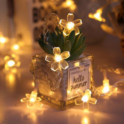 China String Lights Sakura Garland Led Lights Fairy Cherry Blossom Battery Operated String Christmas Decoration Wedding String Lights for sale