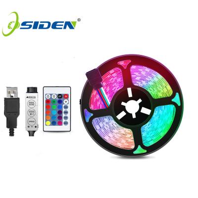 China Theme park ; Project ; Party computer TV led strips 5v 5050 30led/m RGB background light strip waterproof ip20 whiteboard with usb 24 main controller for sale