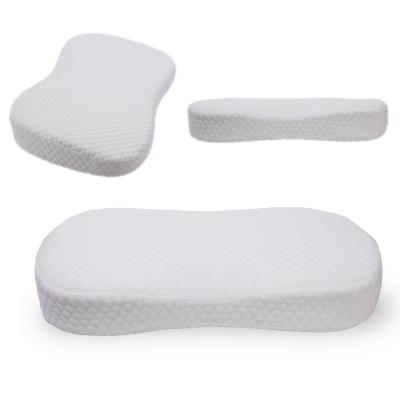 China New Patented Customable Popular Comfortable Gray Custom Fabric Memory Foam White Cutout Bed Sleeping Neck Pillow for sale