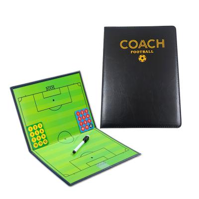 China Portable Leather Foldable Magnetic Soccer Traning Soccer Coach Board For Teaching Tactics for sale