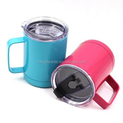 China Sustainable Tumblers Stainless Steel Double Wall Car Cup Travel Mug With Lid Or Customer Logo 10oz for sale