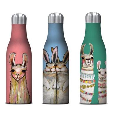 China Viable The Moomin And Mickey Mouse Logo Double Wall Stainless Steel Water Bottle As Customer Design for sale