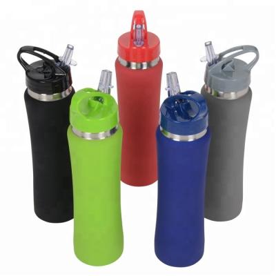 China Sustainable Stainless Steel Soft Touch Single Wall Water Bottle for sale